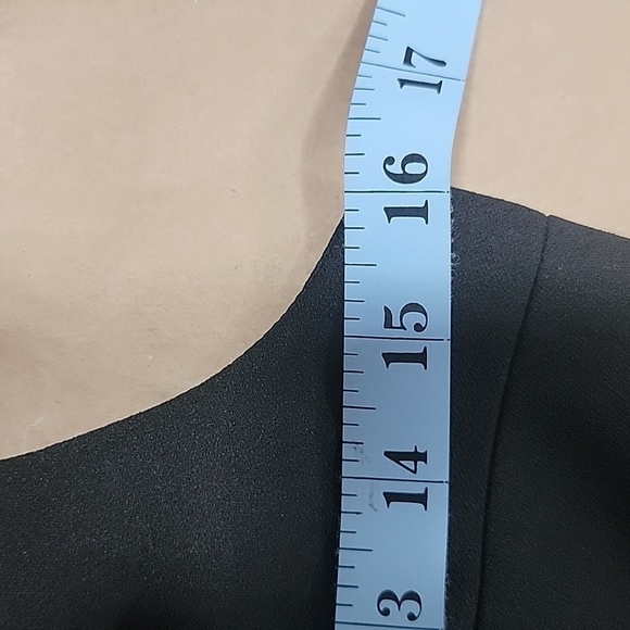 Row A, Size S, Notched V-Neck, Sleeveless Little Black Dress.  Fit & Flare. EUC. - Picture 7 of 13